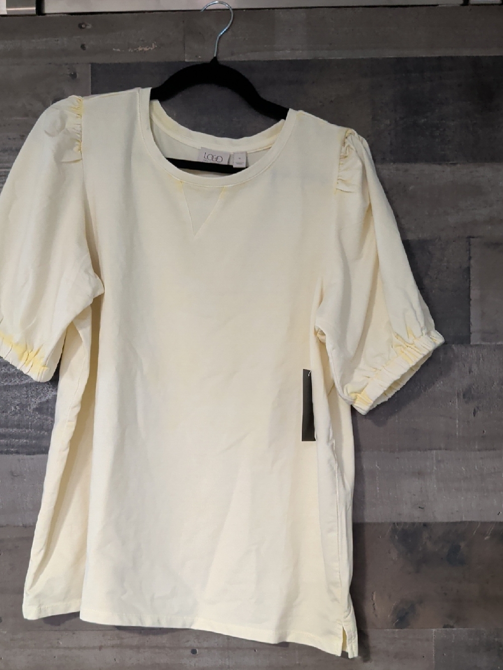 LOGO by Lori Goldstein Cream Puff-Sleeve Tunic Top